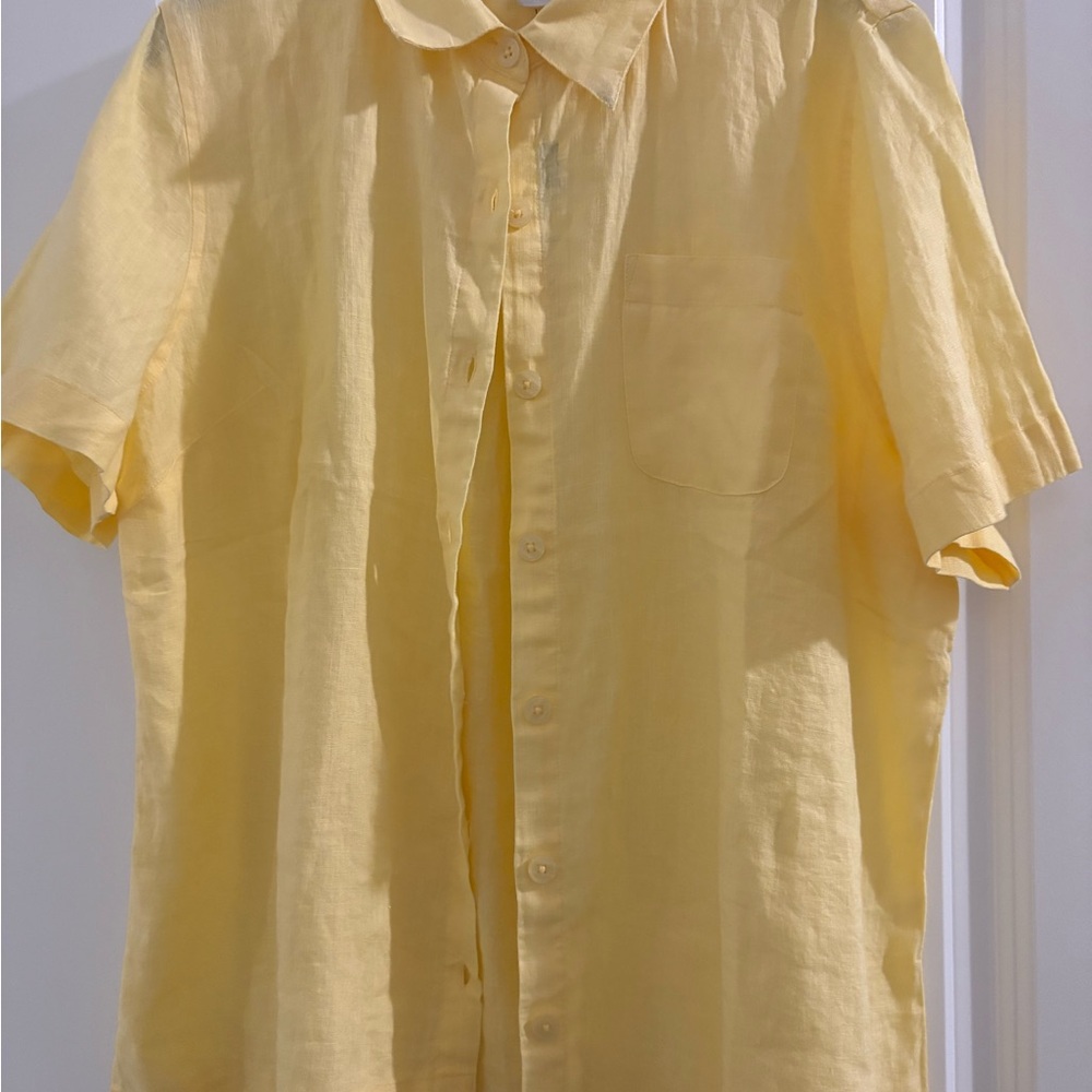 Coldwater Creek Soft Yellow Blouse